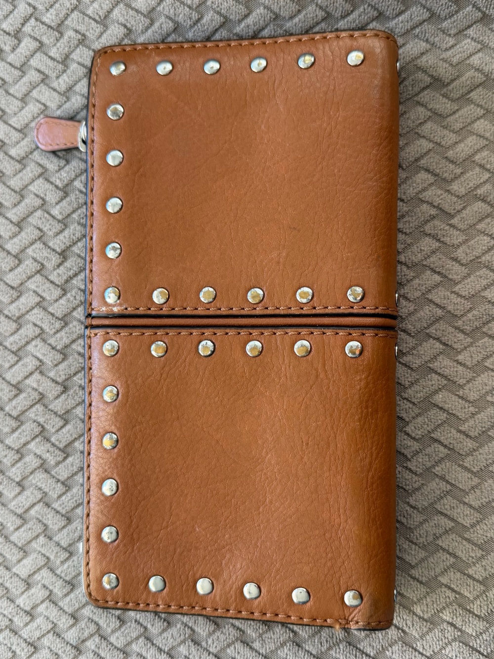 Vintage Michael Kors Astor leather cognac wallet.